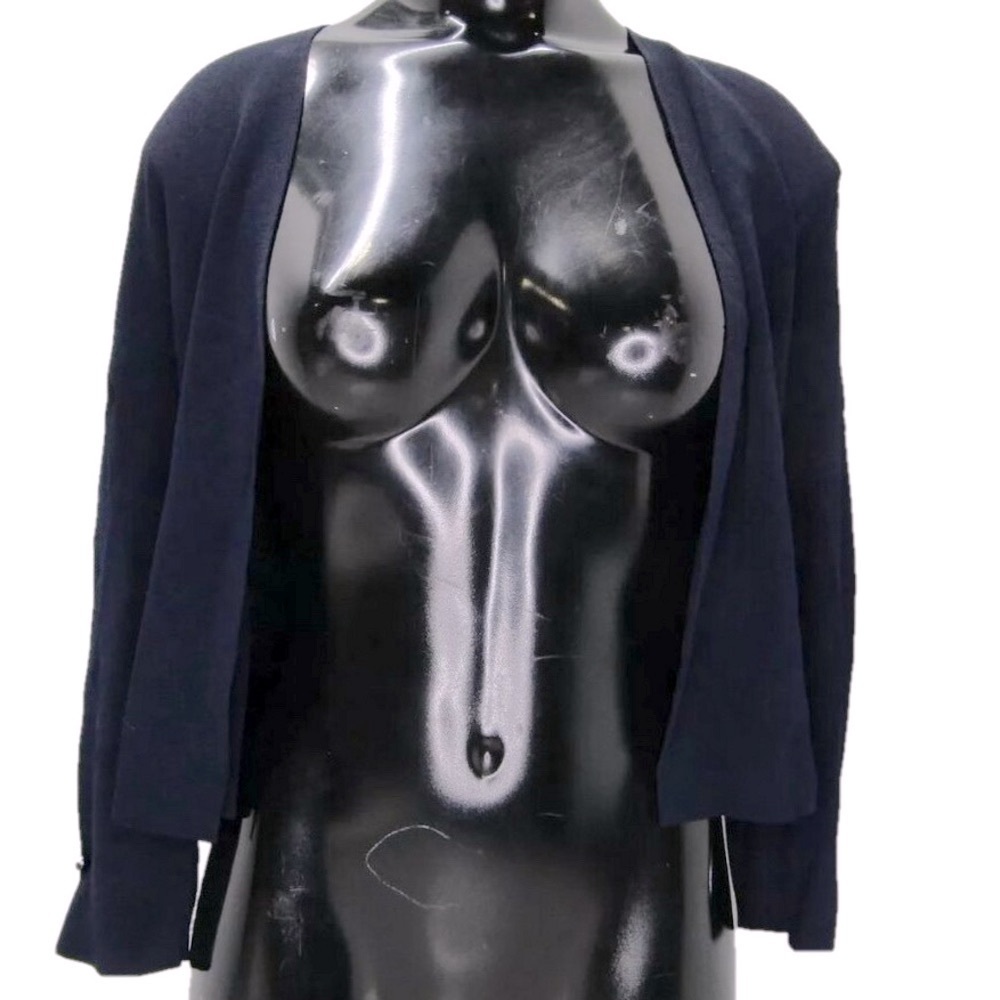 NEW JOSEPH RIBKOFF Womens Cardigan Midnight Blue Cover Up Open Front Size XS